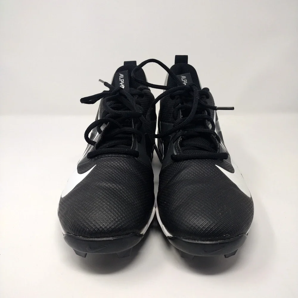 Nike Alpha Huarache 4 Keystone Low Baseball Cleats Black White FQ3875-001 8.5
